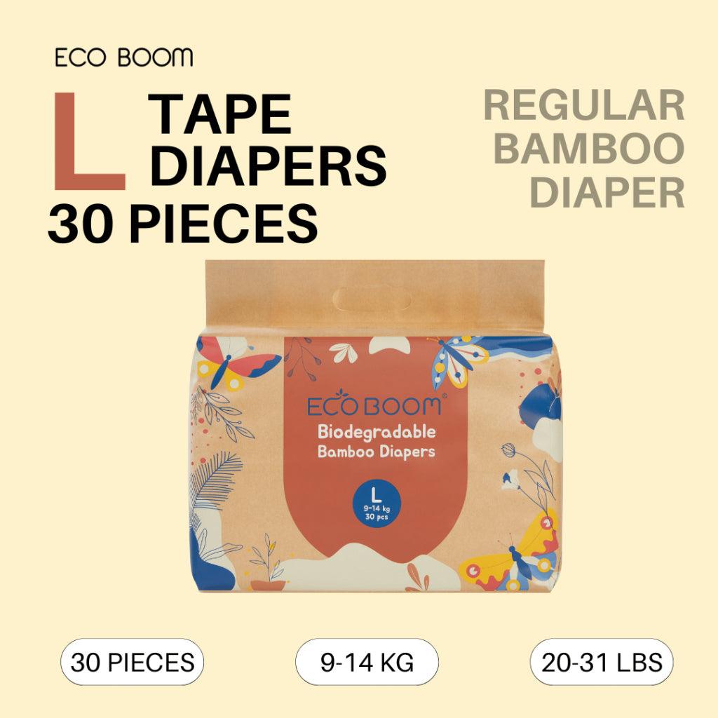 Eco Boom Regular Biodegradable Bamboo Tape Diapers (Trial Packs) | The Nest Attachment Parenting Hub
