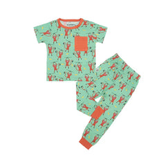 Bamberry Baby Short Sleeves Pajama Set Safari Collection - Monkey