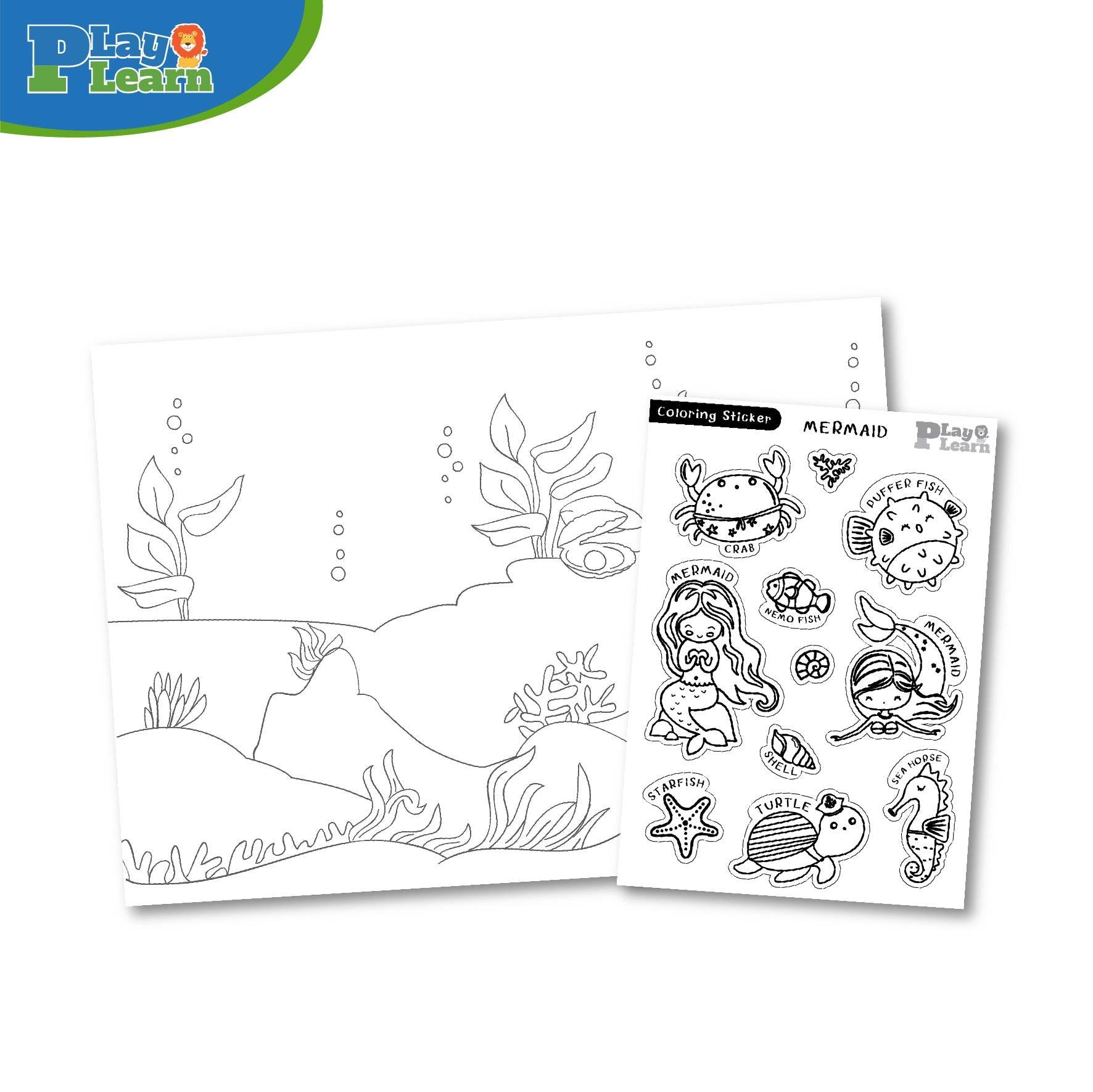 Play Learn A3 Coloring Sticker | The Nest Attachment Parenting Hub