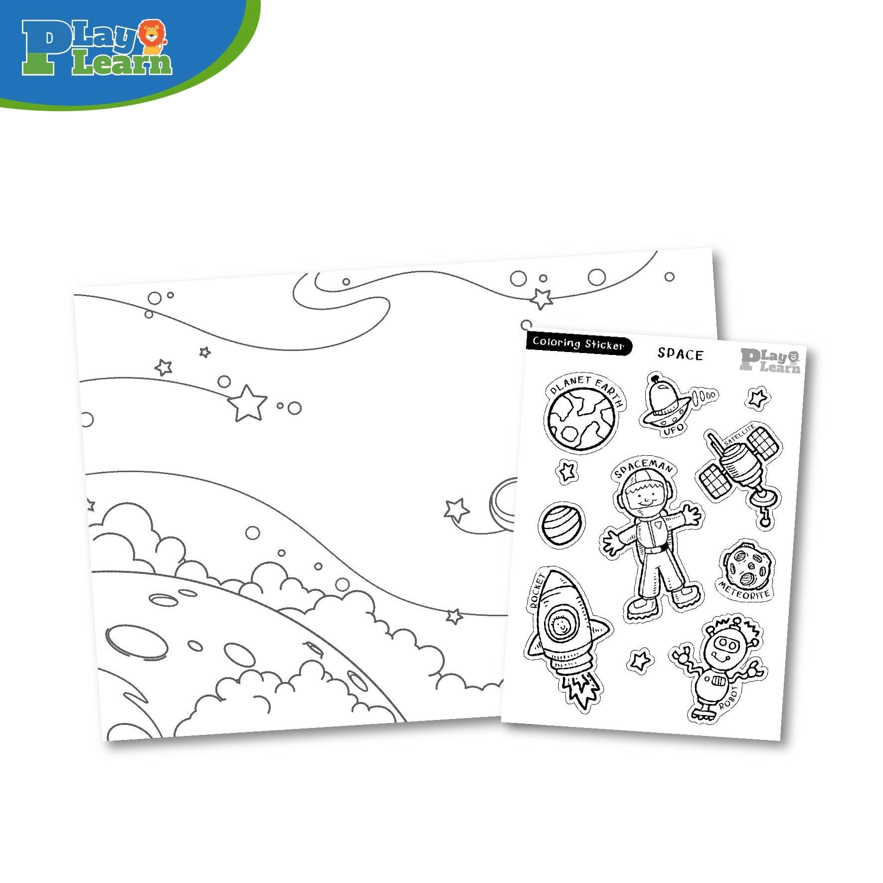 Play Learn A3 Coloring Sticker | The Nest Attachment Parenting Hub