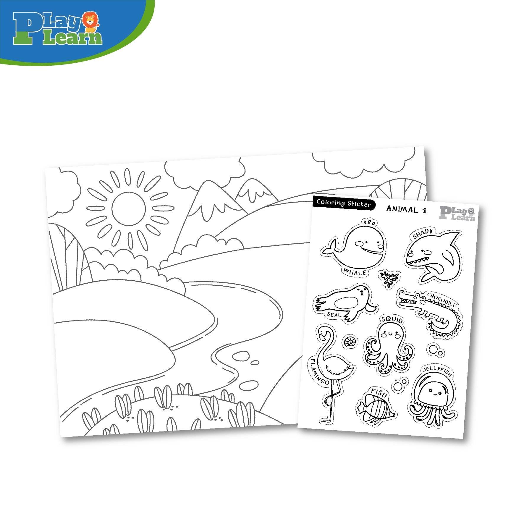 Play Learn A3 Coloring Sticker | The Nest Attachment Parenting Hub