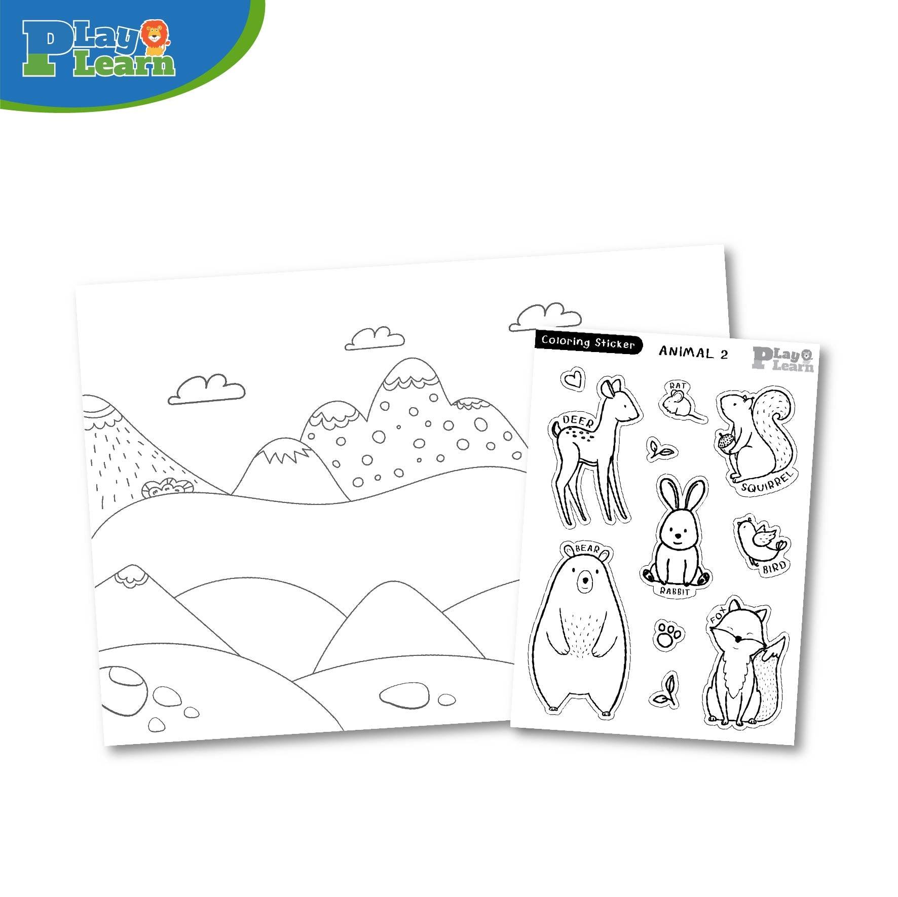 Play Learn A3 Coloring Sticker | The Nest Attachment Parenting Hub