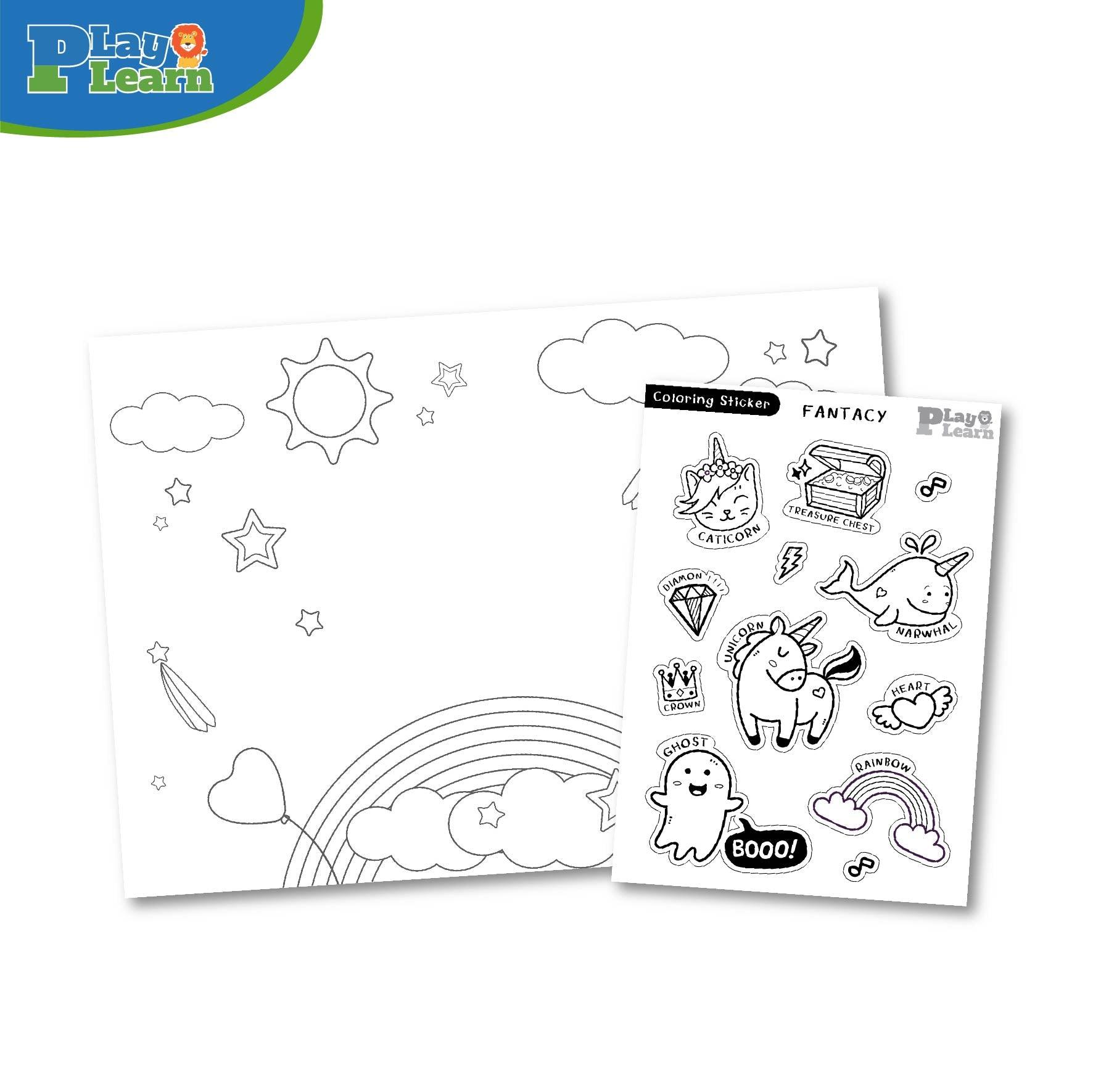 Play Learn A3 Coloring Sticker | The Nest Attachment Parenting Hub