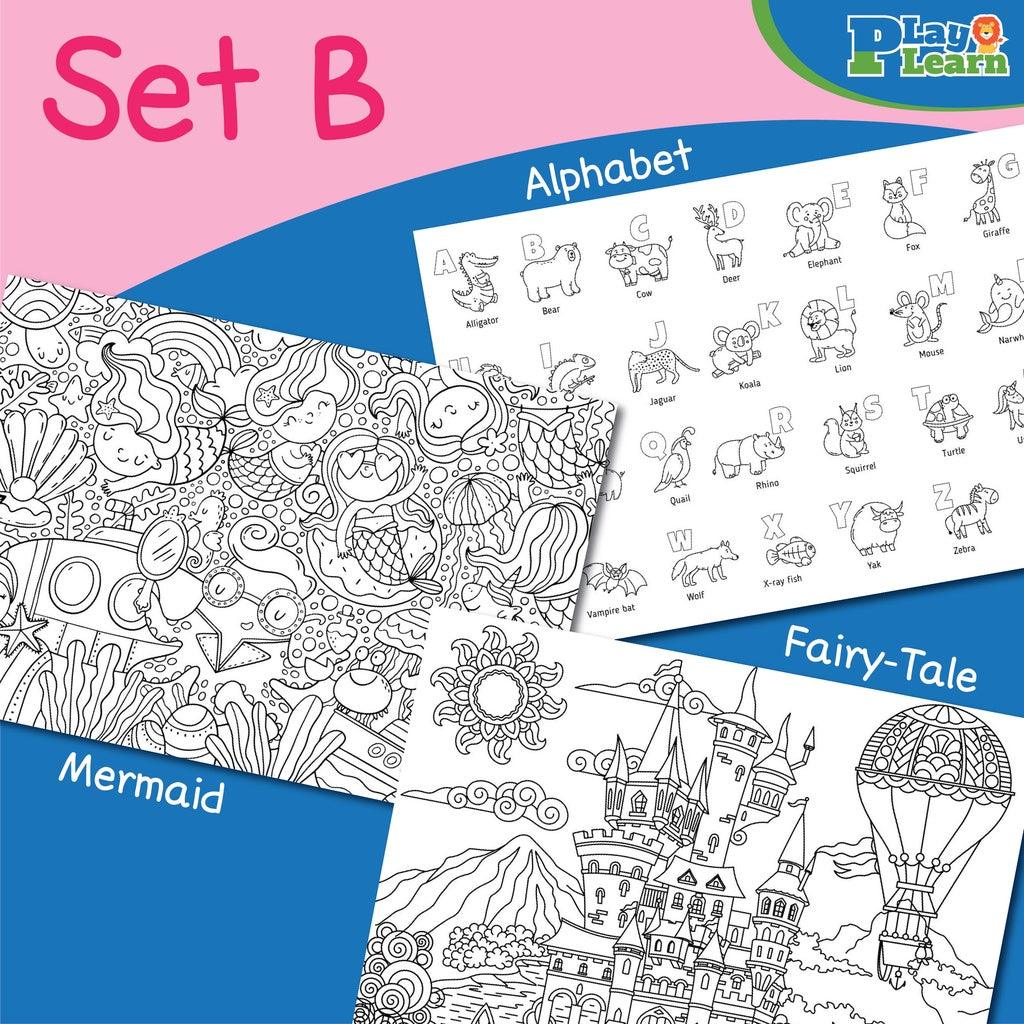 Play Learn Jumbo Coloring Poster Set | The Nest Attachment Parenting Hub