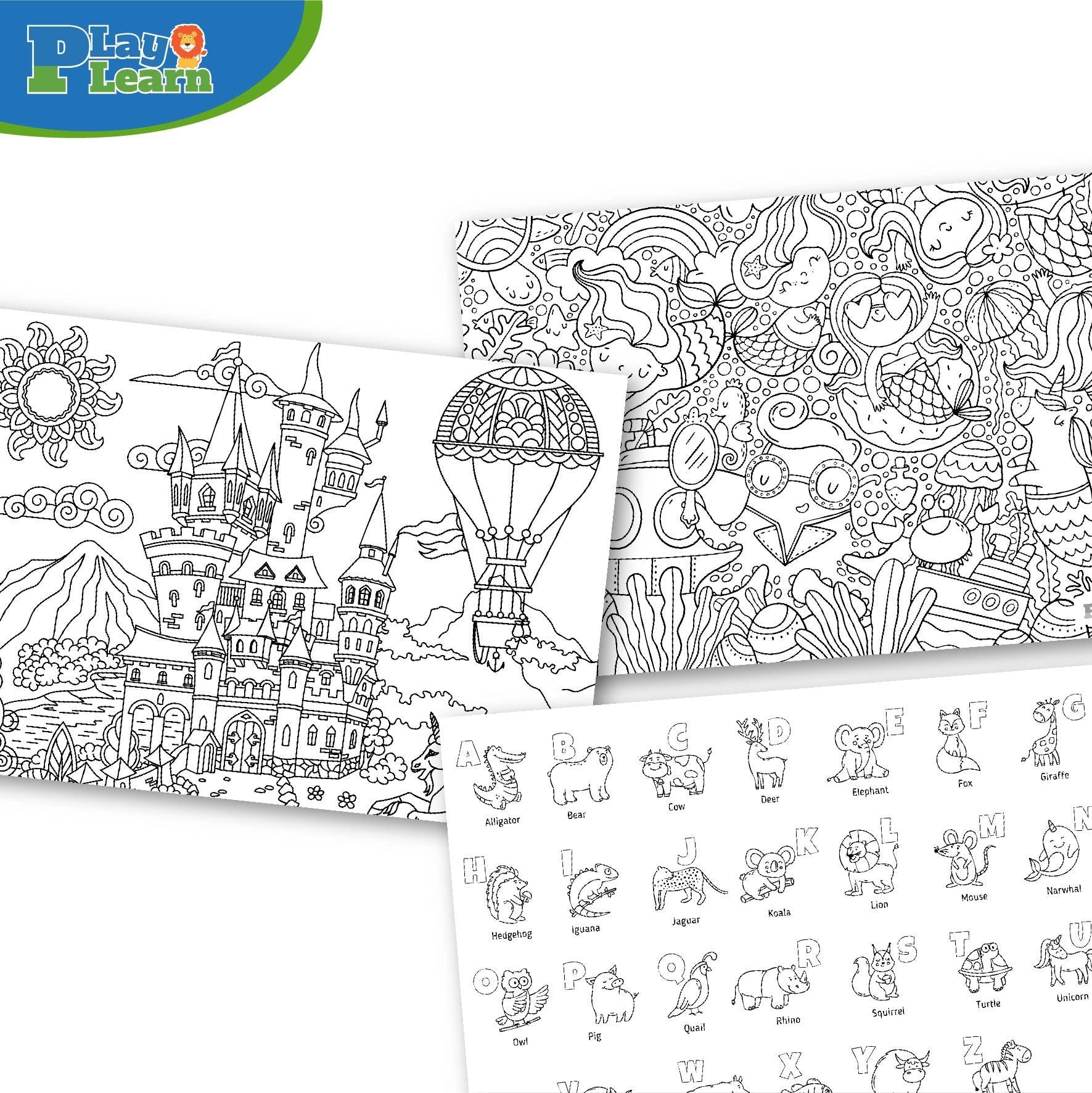Play Learn Jumbo Coloring Poster Set | The Nest Attachment Parenting Hub