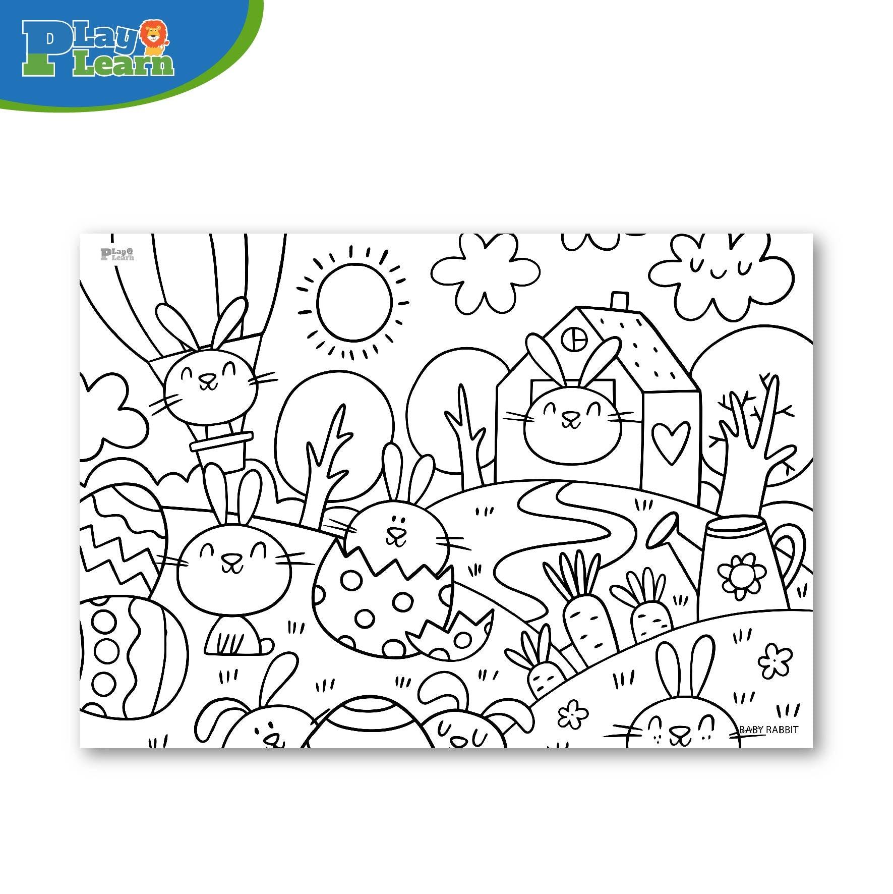 Play Learn Jumbo Coloring Poster | The Nest Attachment Parenting Hub