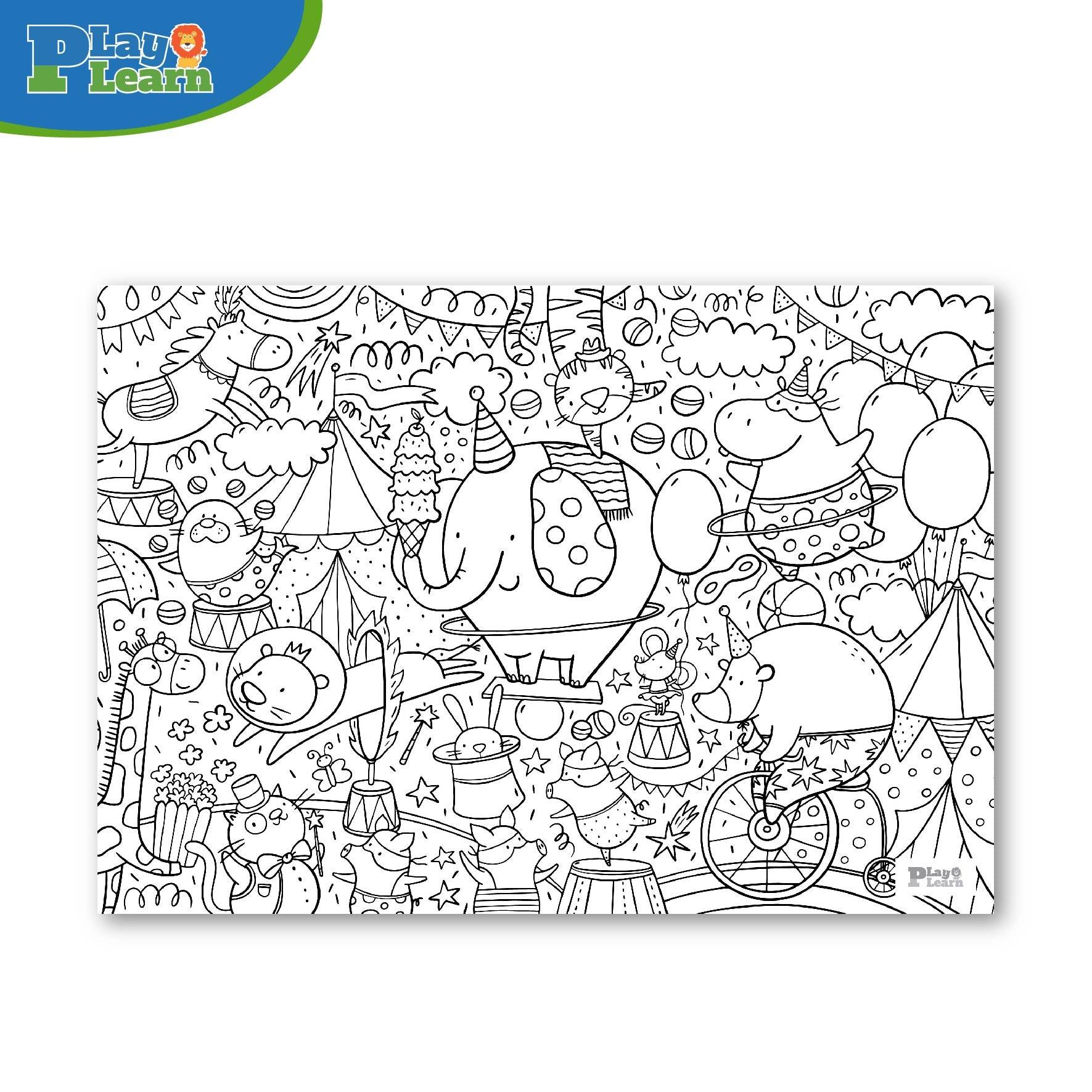 Play Learn Jumbo Coloring Poster | The Nest Attachment Parenting Hub