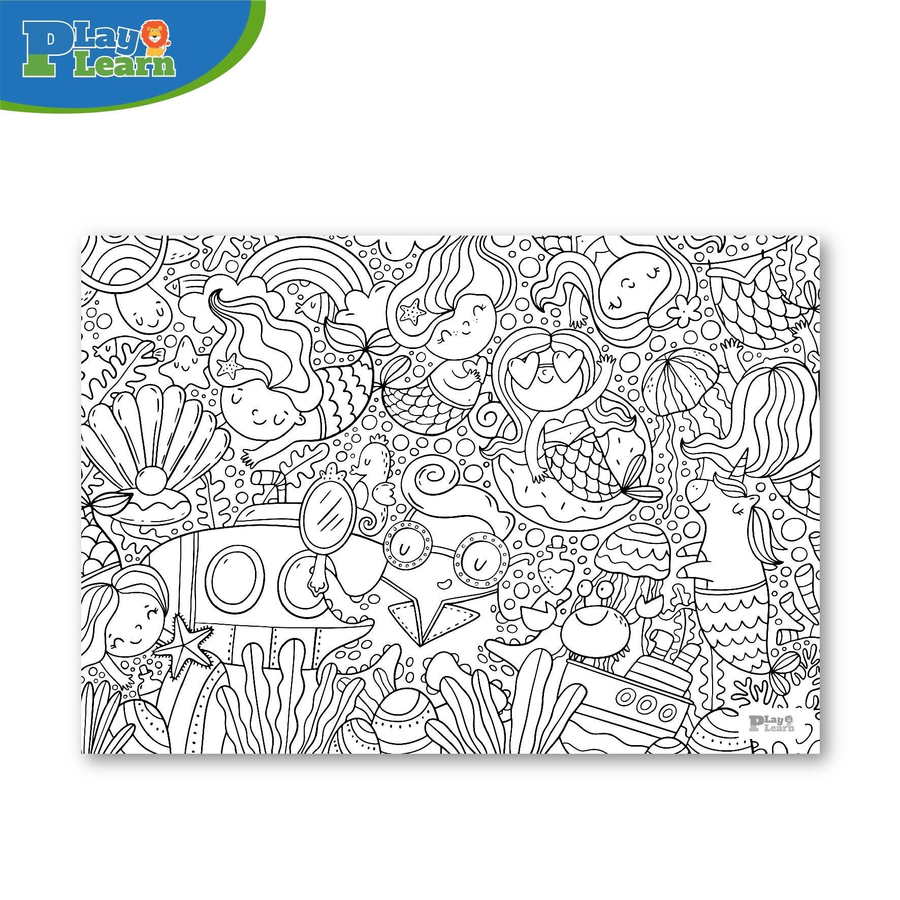 Play Learn Jumbo Coloring Poster | The Nest Attachment Parenting Hub