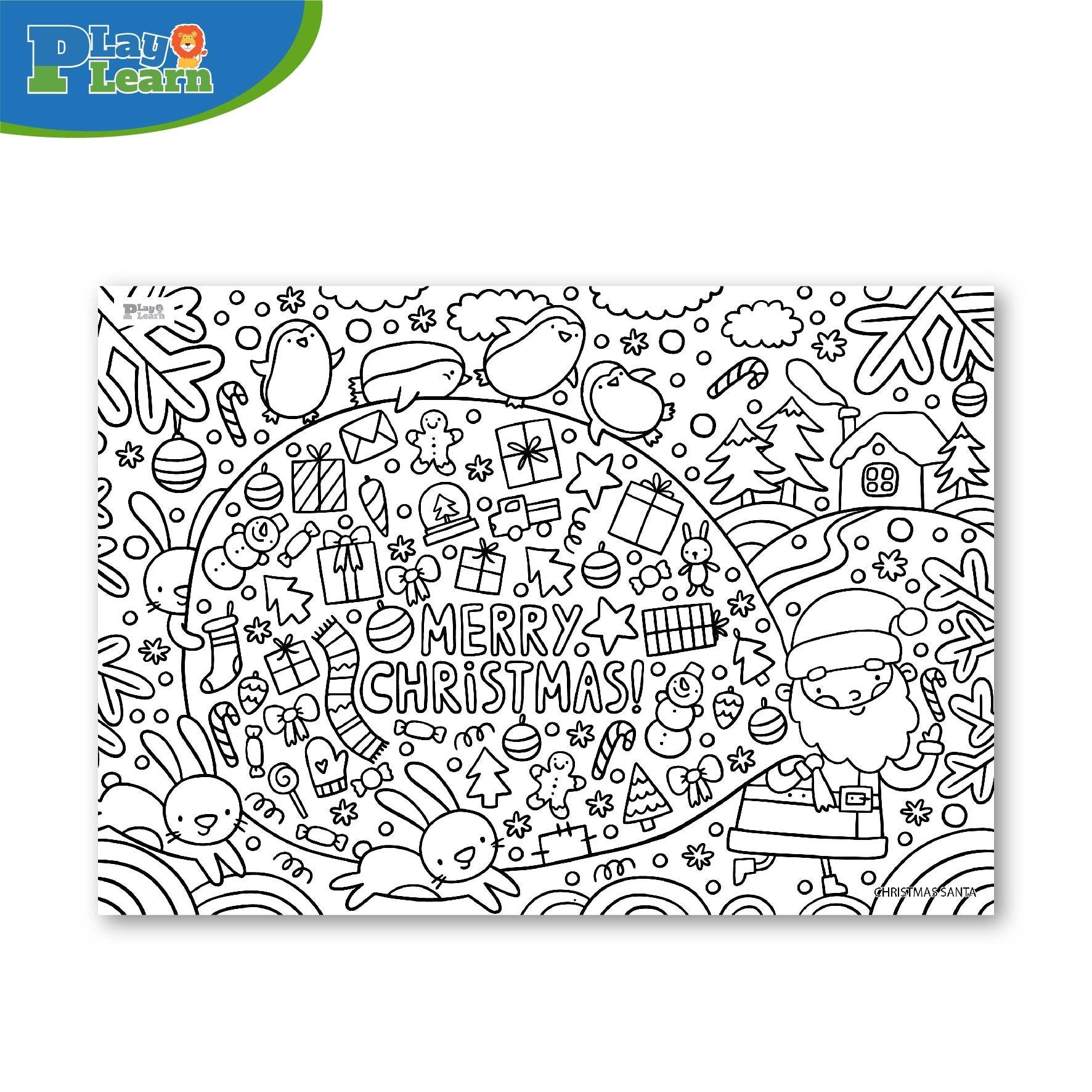 Play Learn Jumbo Coloring Poster | The Nest Attachment Parenting Hub