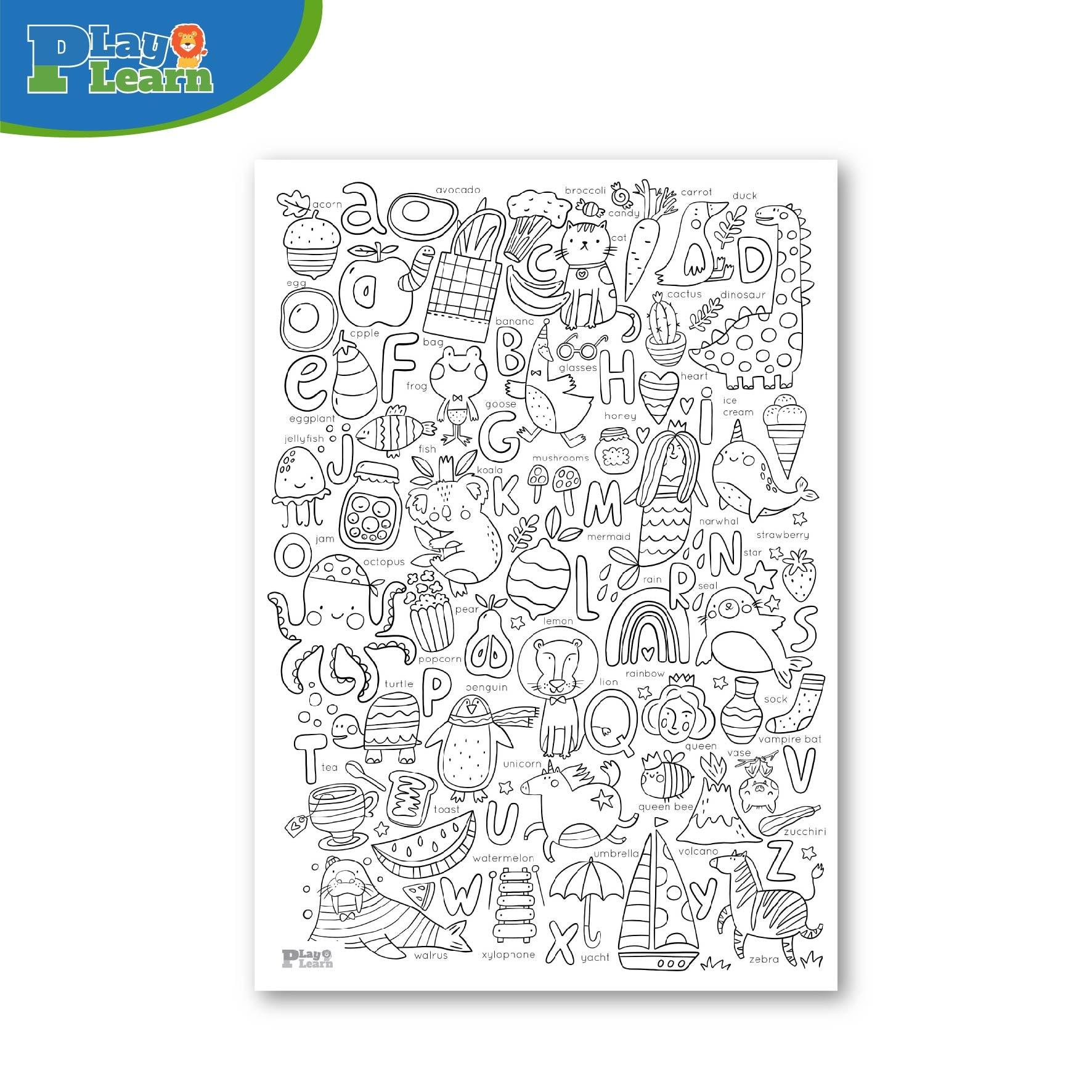 Play Learn Jumbo Coloring Poster | The Nest Attachment Parenting Hub