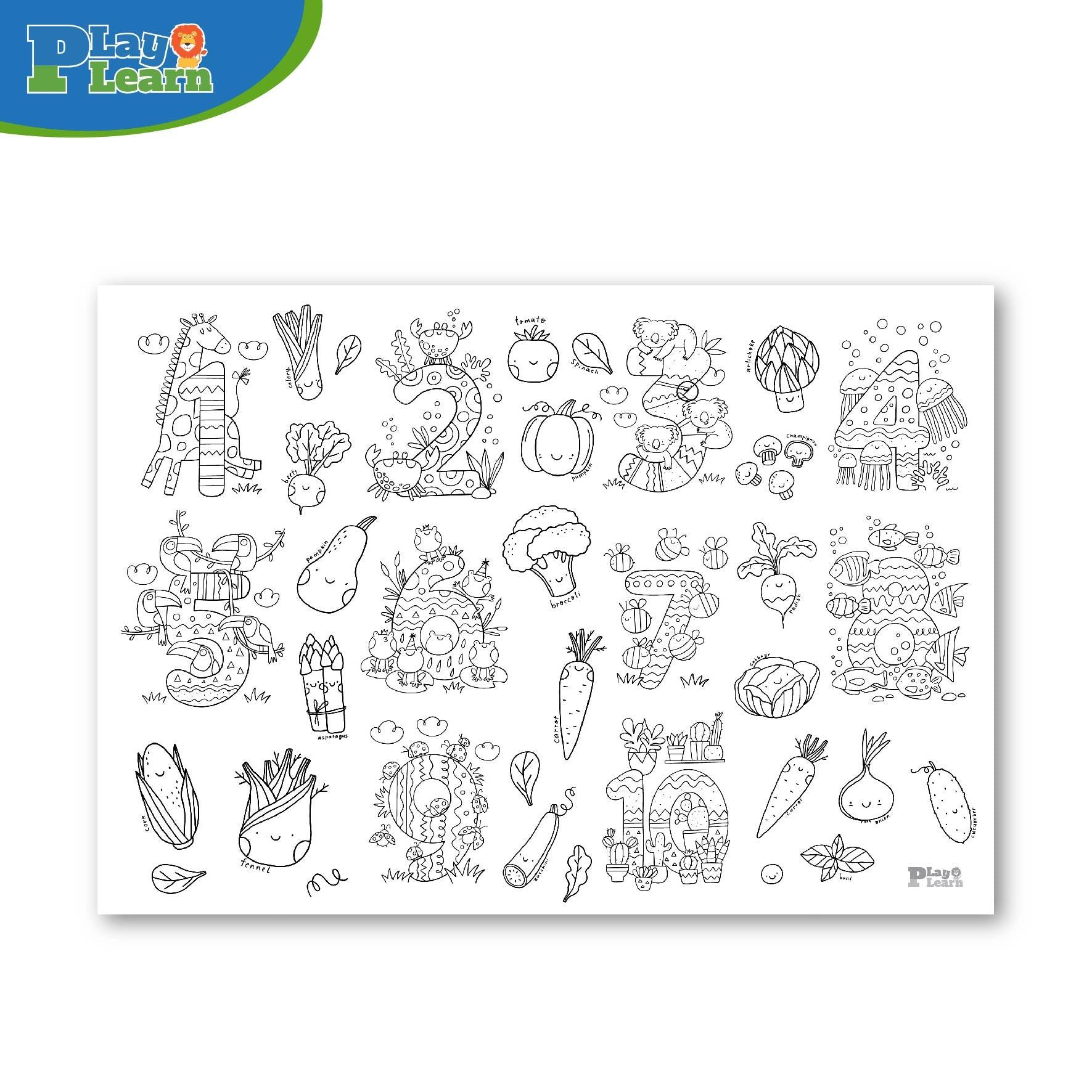 Play Learn Jumbo Coloring Poster | The Nest Attachment Parenting Hub