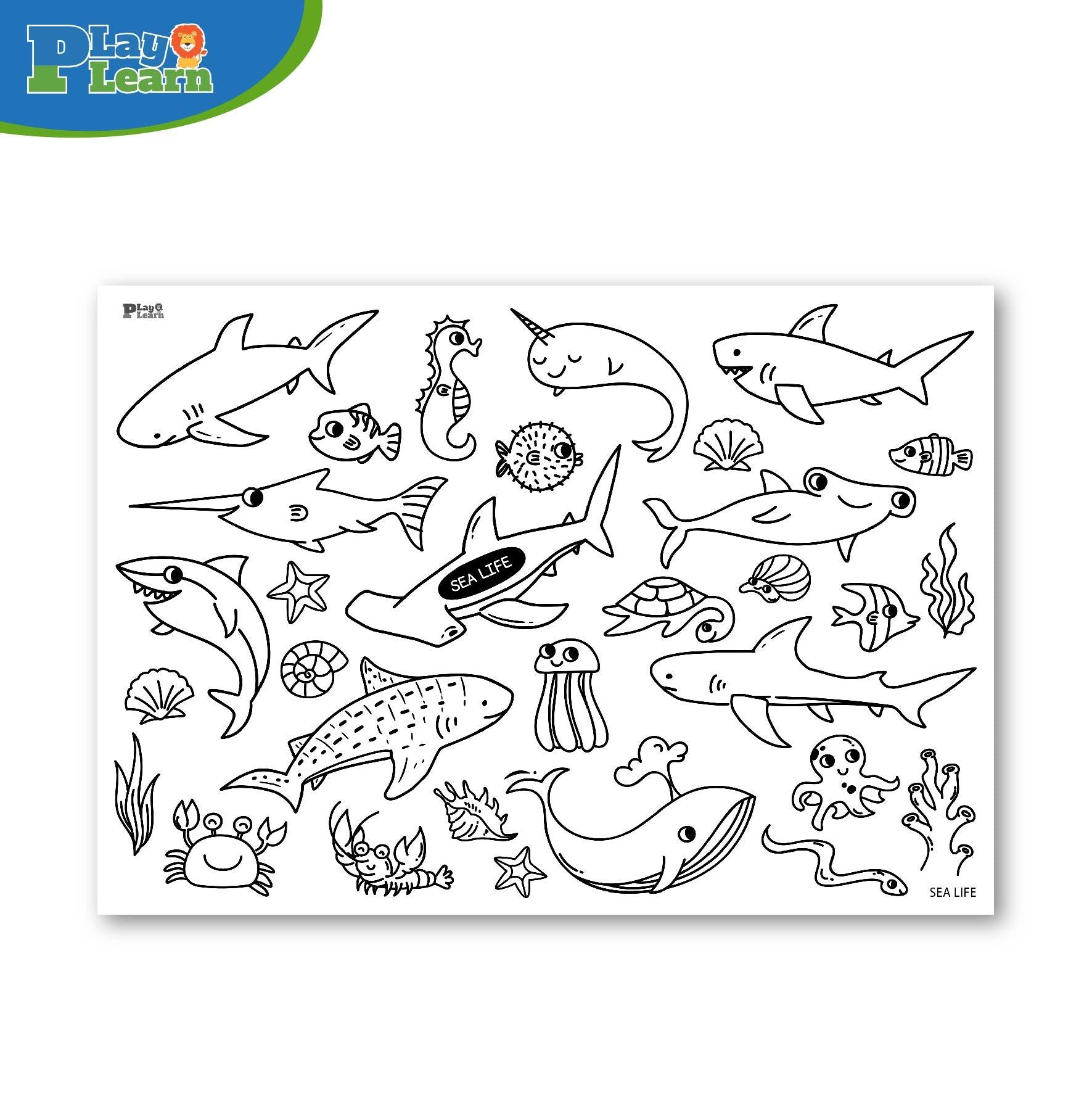 Play Learn Jumbo Coloring Poster | The Nest Attachment Parenting Hub