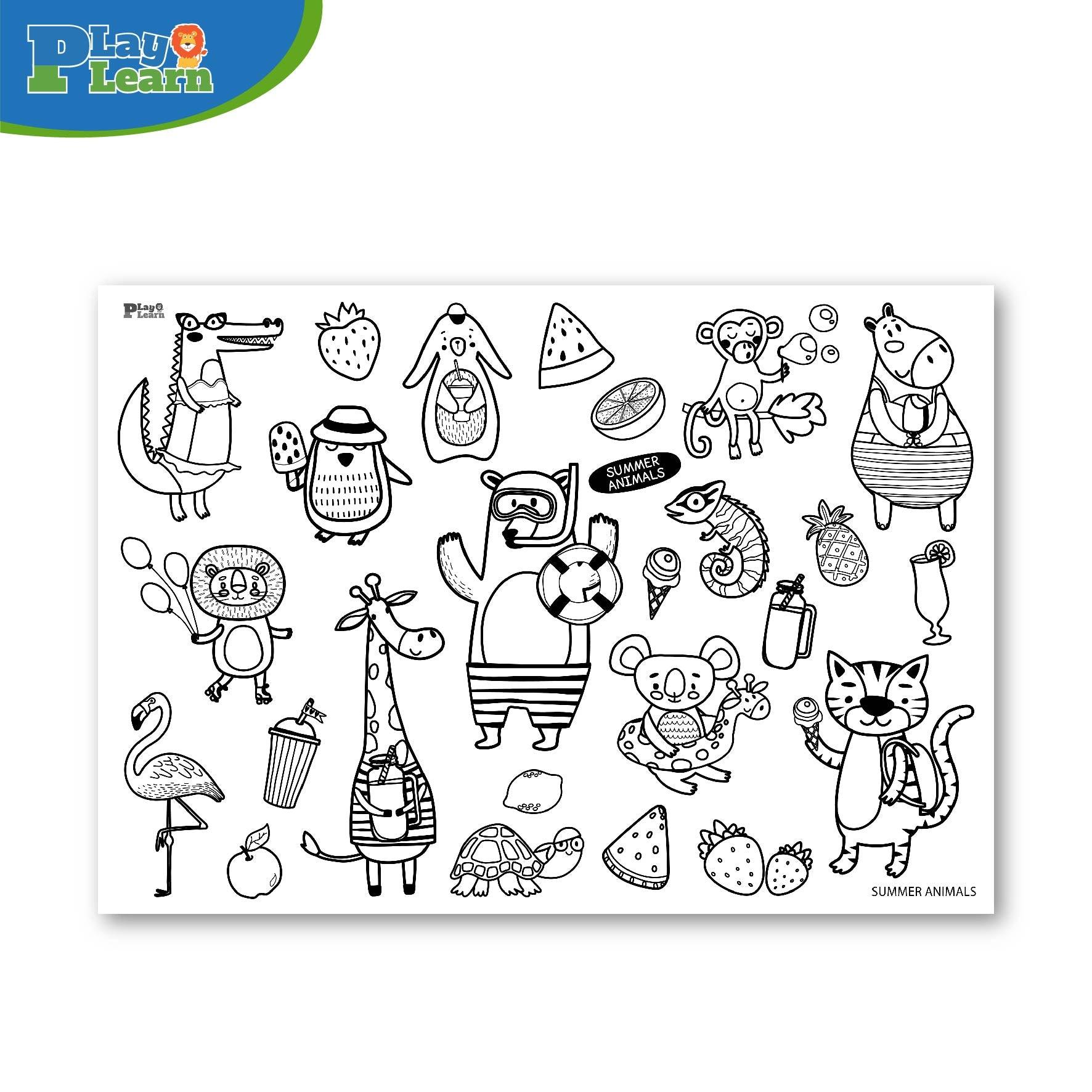 Play Learn Jumbo Coloring Poster | The Nest Attachment Parenting Hub