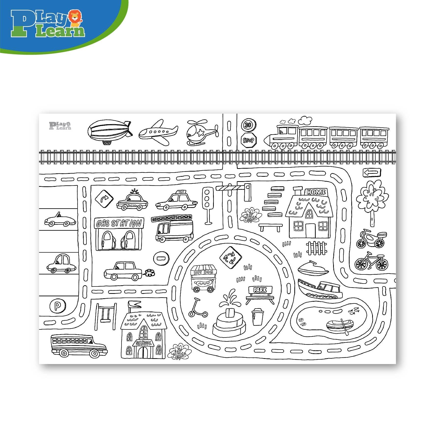 Play Learn Jumbo Coloring Poster | The Nest Attachment Parenting Hub