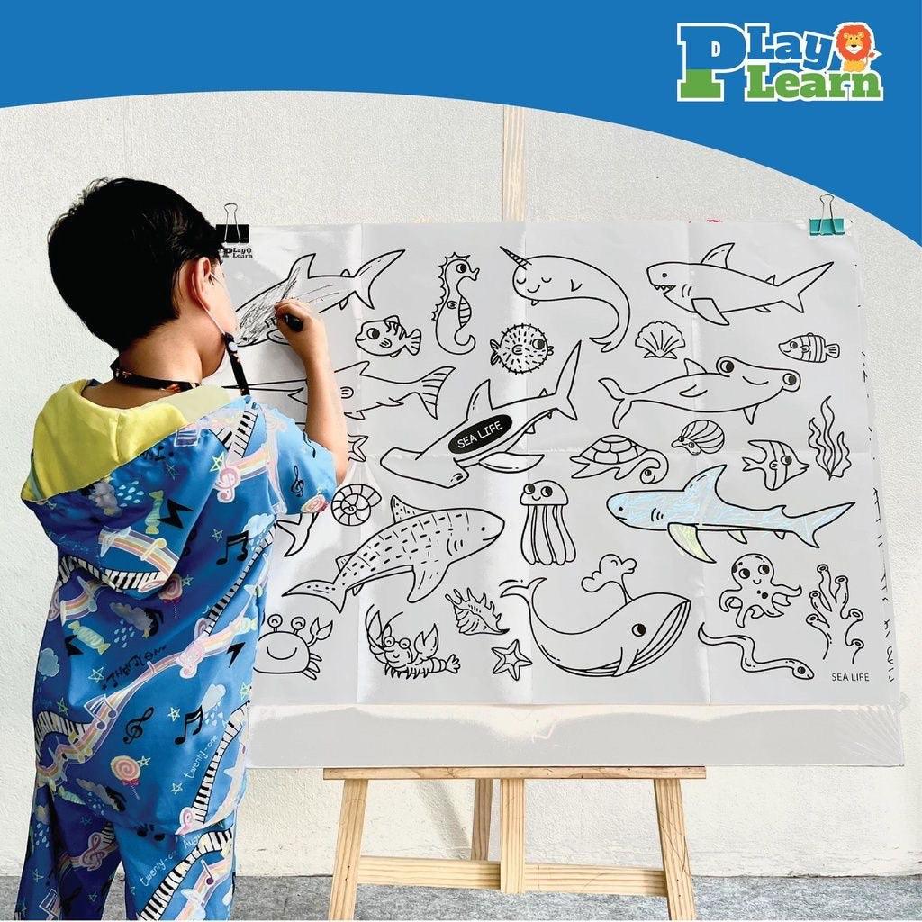 Play Learn Jumbo Coloring Poster | The Nest Attachment Parenting Hub