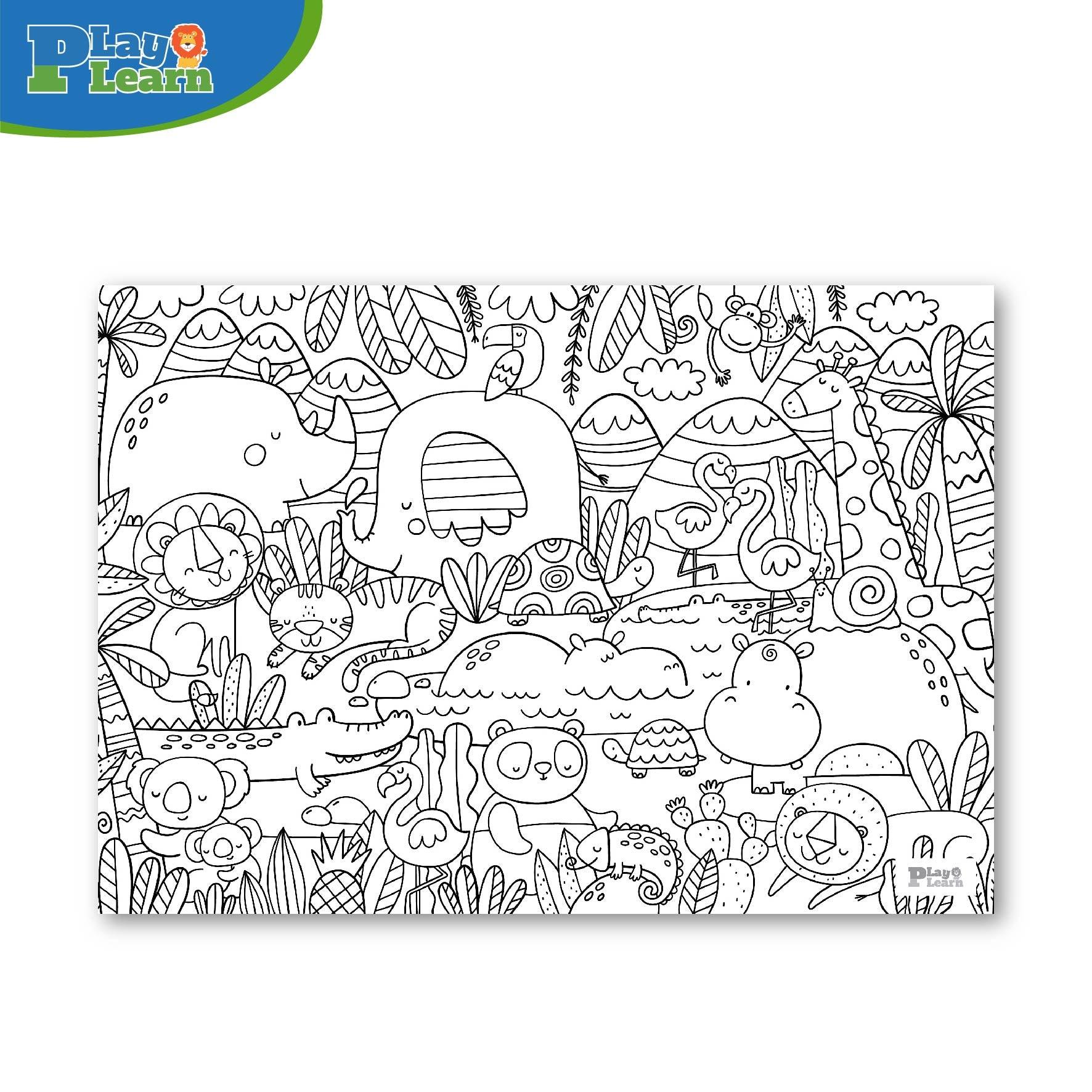 Play Learn Jumbo Coloring Poster | The Nest Attachment Parenting Hub