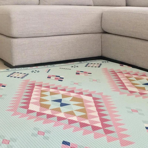 Play with Pieces Moroccan Rug/ Polka Dot Play Mat | The Nest Attachment Parenting Hub