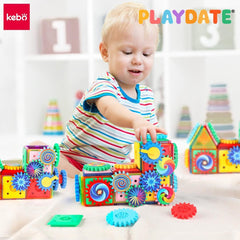 Playdate Kebo Gears Magnetic Tiles | The Nest Attachment Parenting Hub