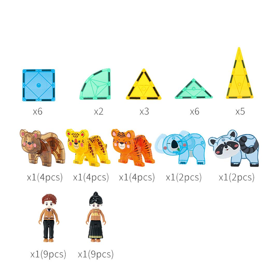 Playdate Kebo Jungle Animals Magnetic Tiles 3y+ | The Nest Attachment Parenting Hub