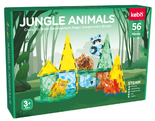 Playdate Kebo Jungle Animals Magnetic Tiles 3y+ | The Nest Attachment Parenting Hub