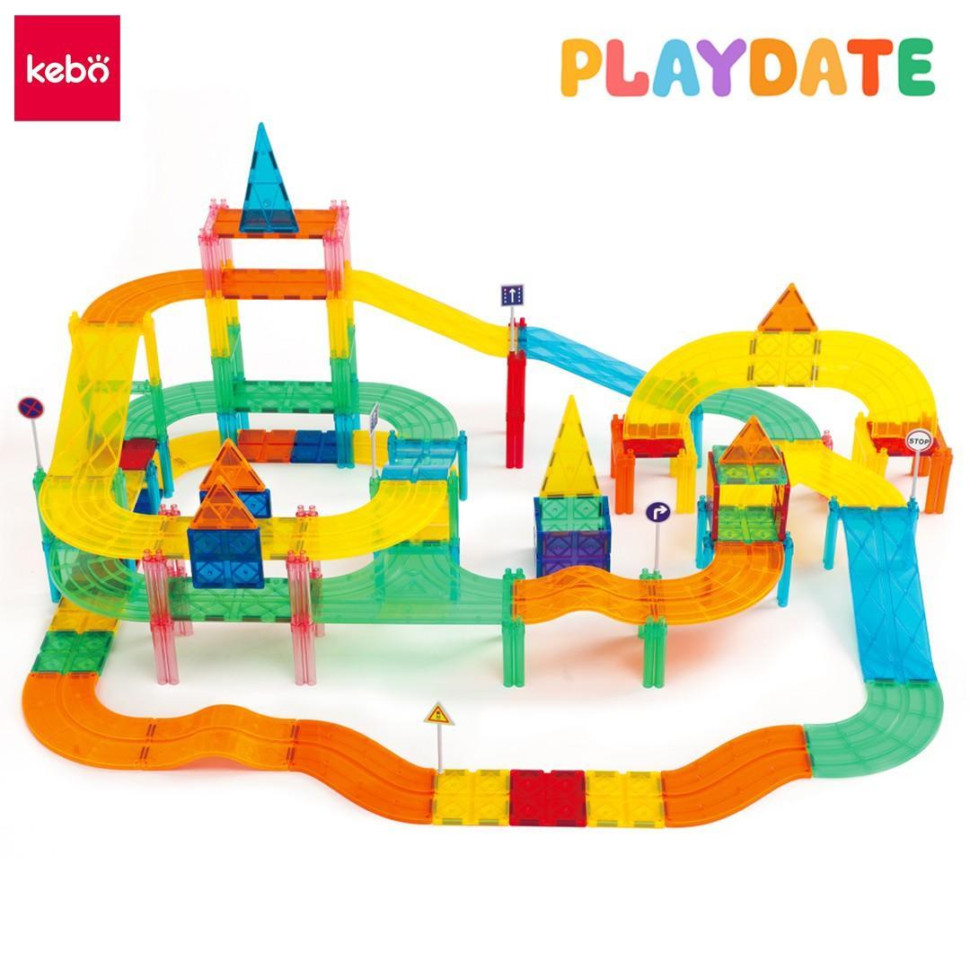 Playdate Kebo Magnetic Tiles Racing Cars | The Nest Attachment Parenting Hub