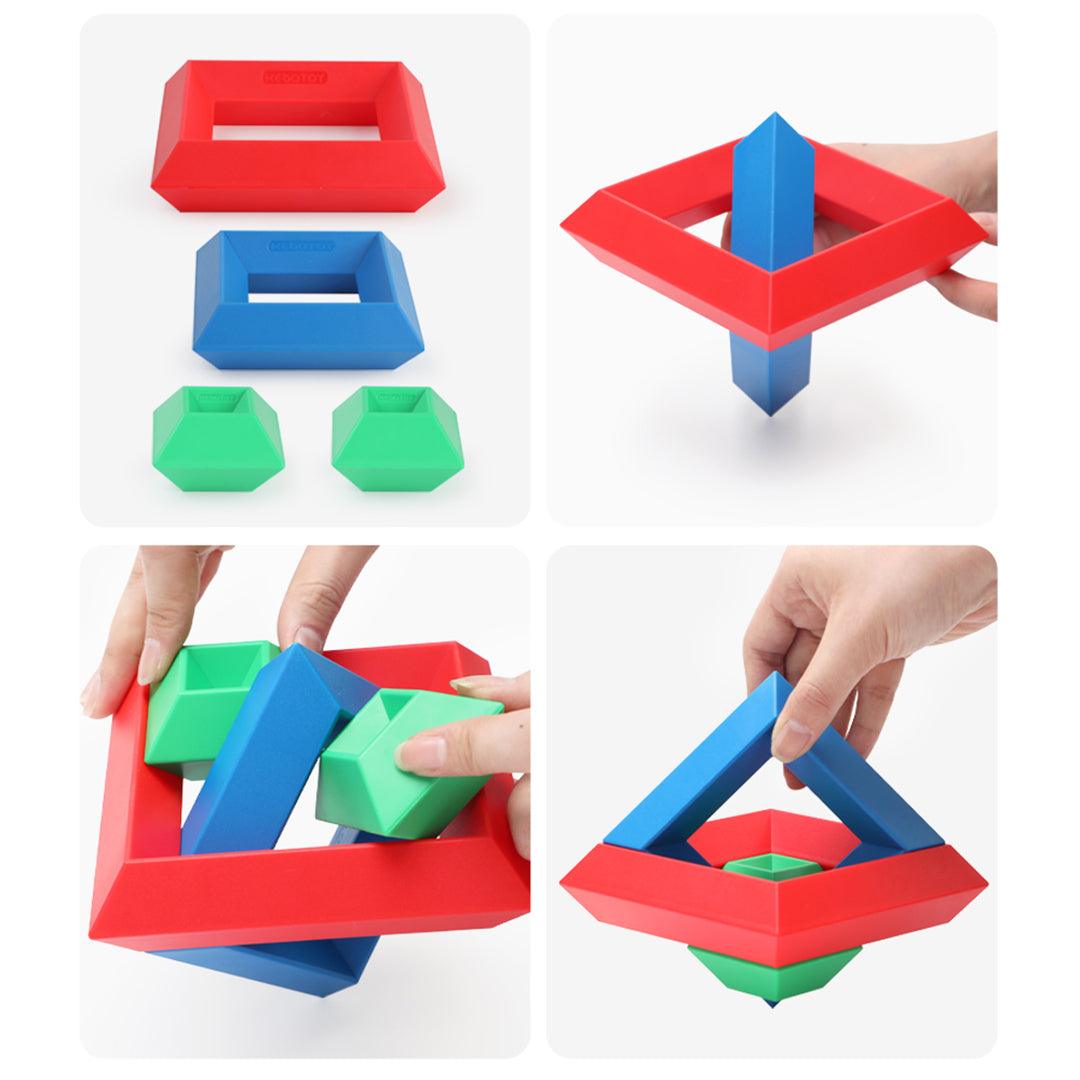 Playdate Kebo Pyramid Building Blocks (90pcs) | The Nest Attachment Parenting Hub