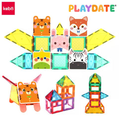 Playdate Kebo Wonderful Zoo Magnetic Tiles | The Nest Attachment Parenting Hub