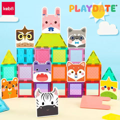 Playdate Kebo Wonderful Zoo Magnetic Tiles | The Nest Attachment Parenting Hub