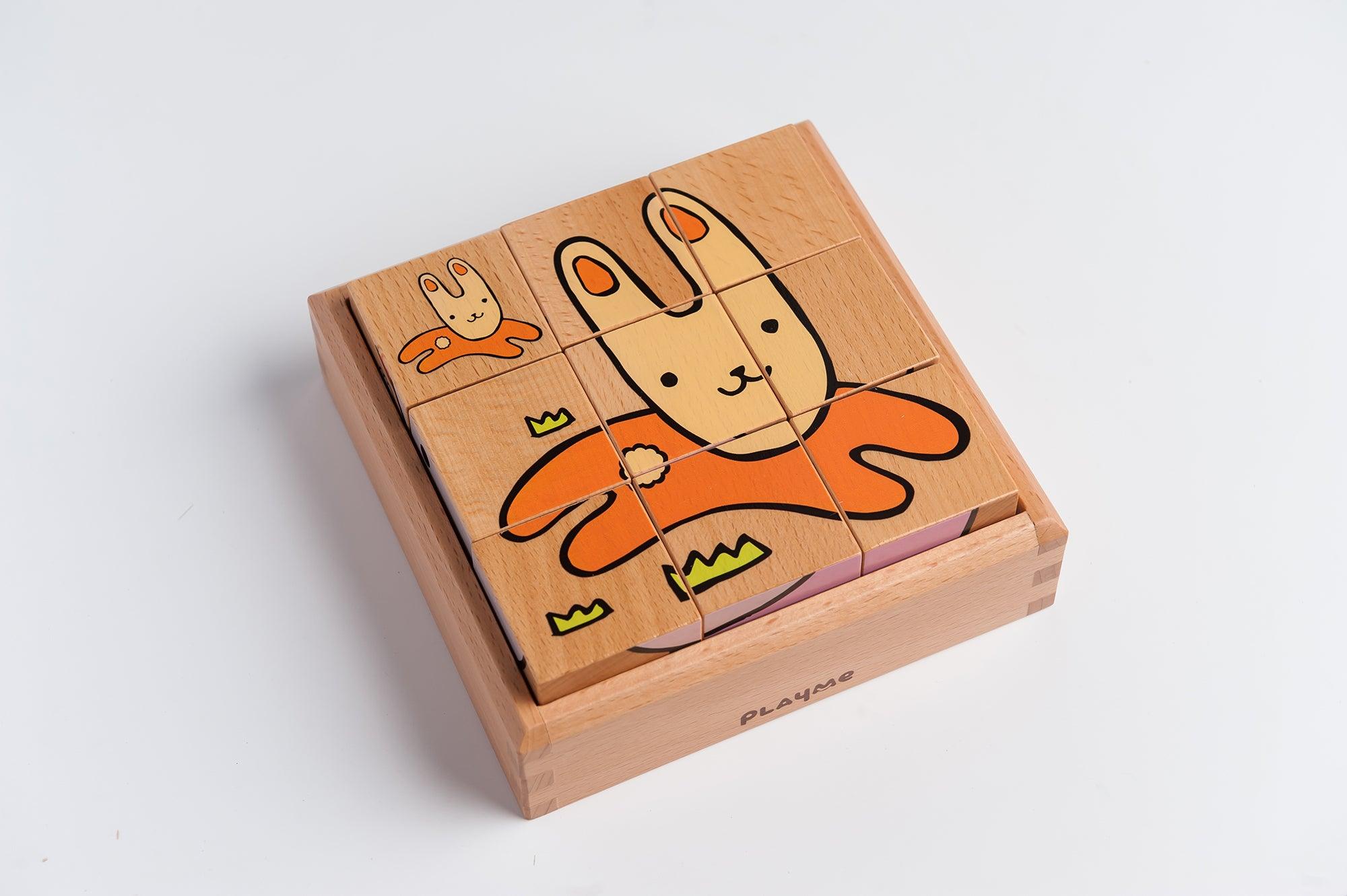 PlayMe Animal Farm Cube Puzzle 1.5+ | The Nest Attachment Parenting Hub