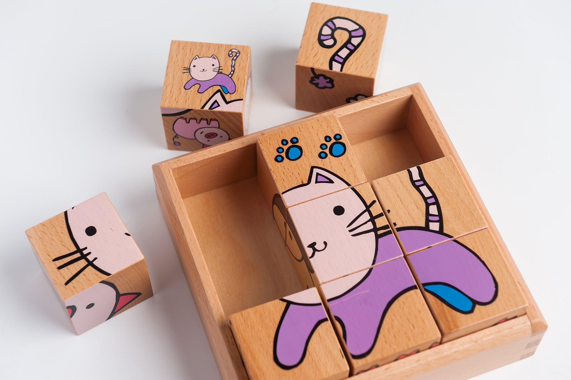 PlayMe Animal Farm Cube Puzzle 1.5+ | The Nest Attachment Parenting Hub