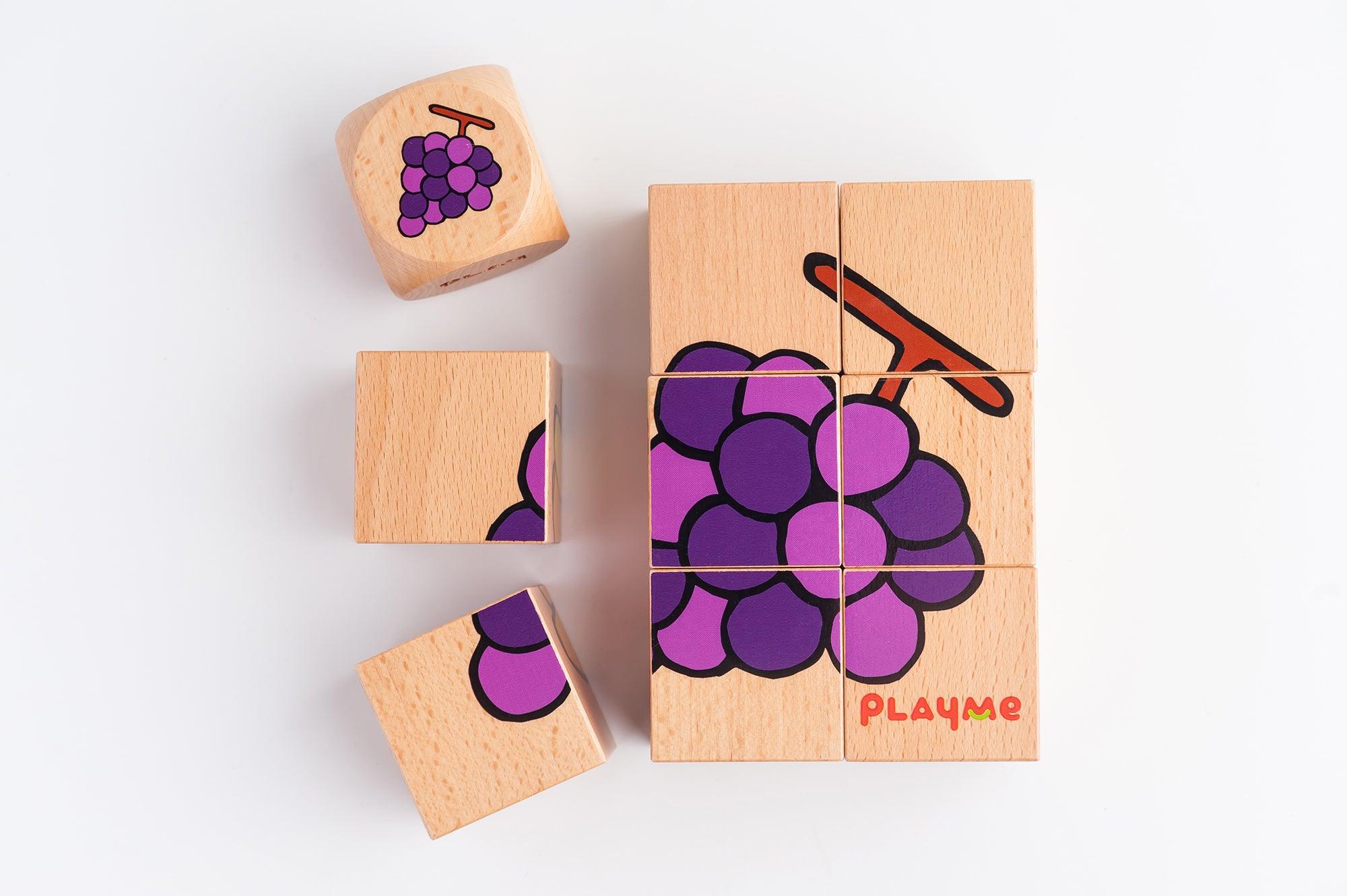 PlayMe Fruit Mart Cube Puzzle 1.5+ | The Nest Attachment Parenting Hub
