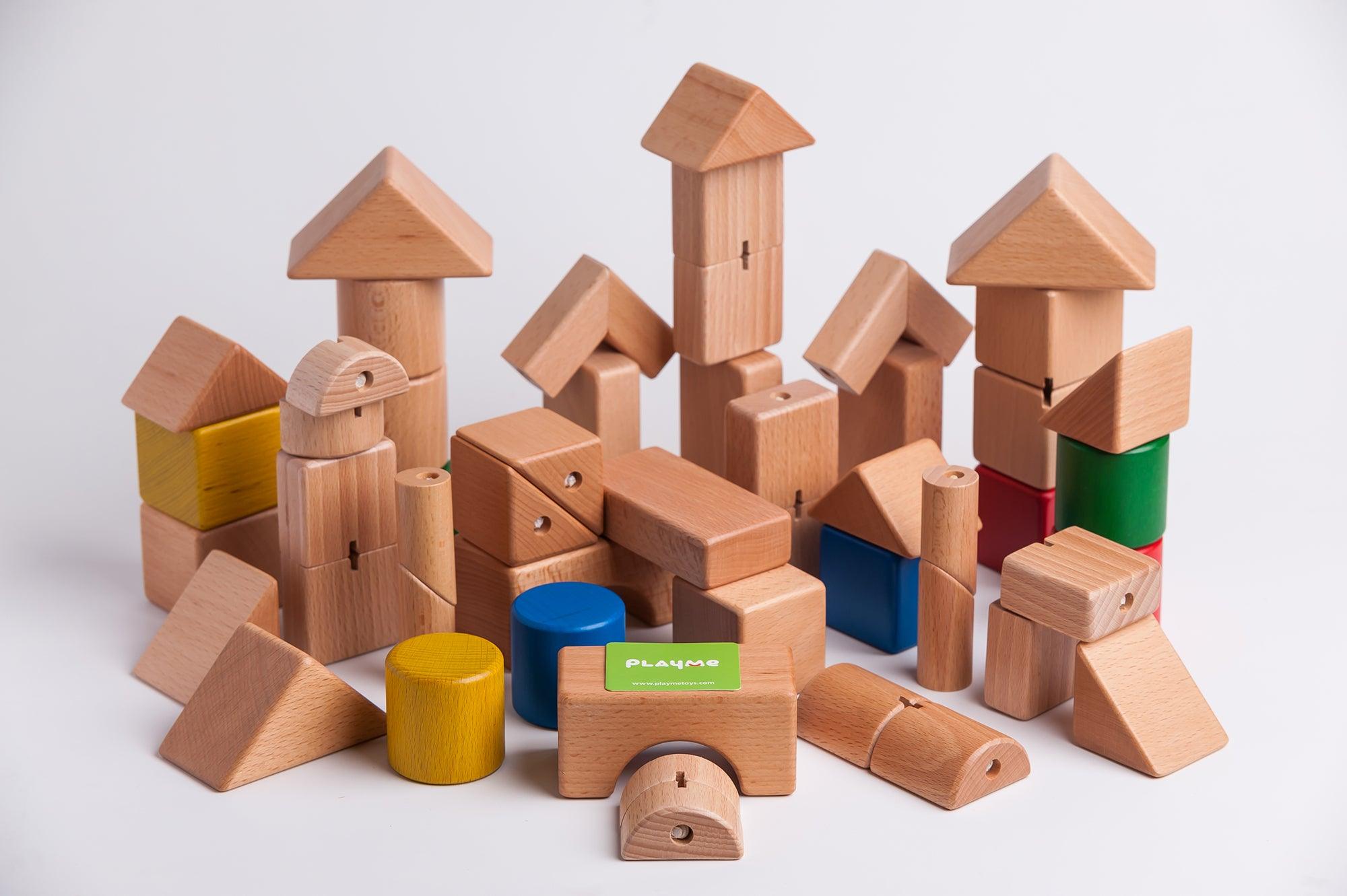 PlayMe Transformable Blocks 40 pc Set | The Nest Attachment Parenting Hub
