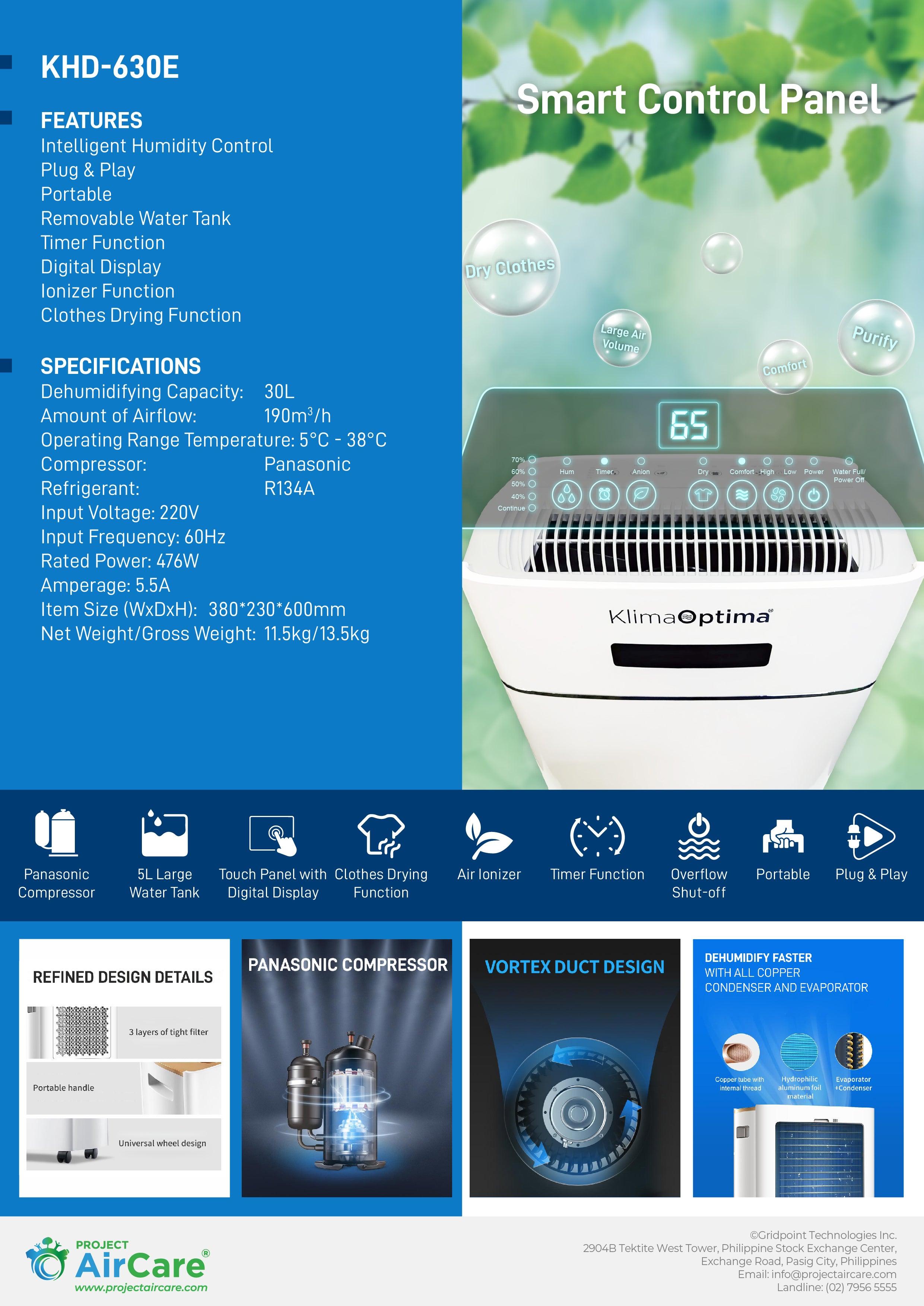 Project AirCare Klima Optima Intelligent Dehumidifier KHD-630E | The Nest Attachment Parenting Hub