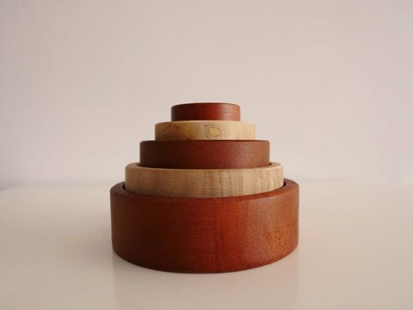 QToys 2 Tone Nesting & Stacking Bowls 515 | The Nest Attachment Parenting Hub