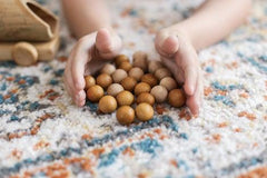 Qtoys 2 Tone Wooden Balls (Set of 50) 571 | The Nest Attachment Parenting Hub