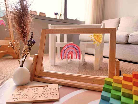 QToys 4 in 1 Table Easel 106 | The Nest Attachment Parenting Hub