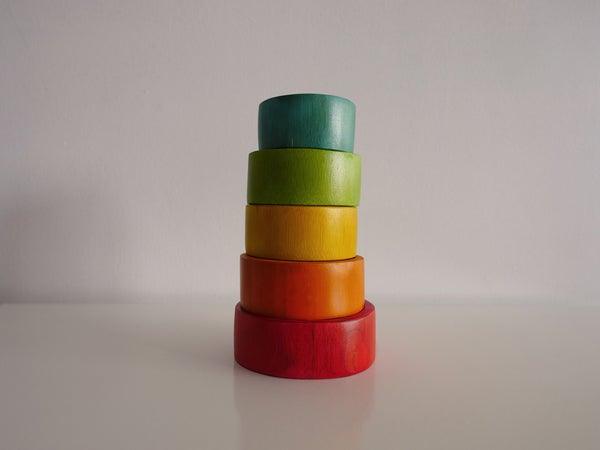 QToys Bamboo Stacking Rings 657 | The Nest Attachment Parenting Hub