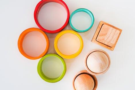 QToys Bamboo Stacking Rings 657 | The Nest Attachment Parenting Hub