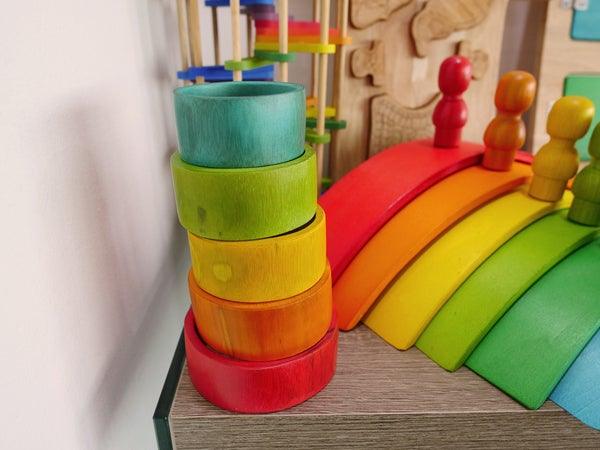 QToys Bamboo Stacking Rings 657 | The Nest Attachment Parenting Hub