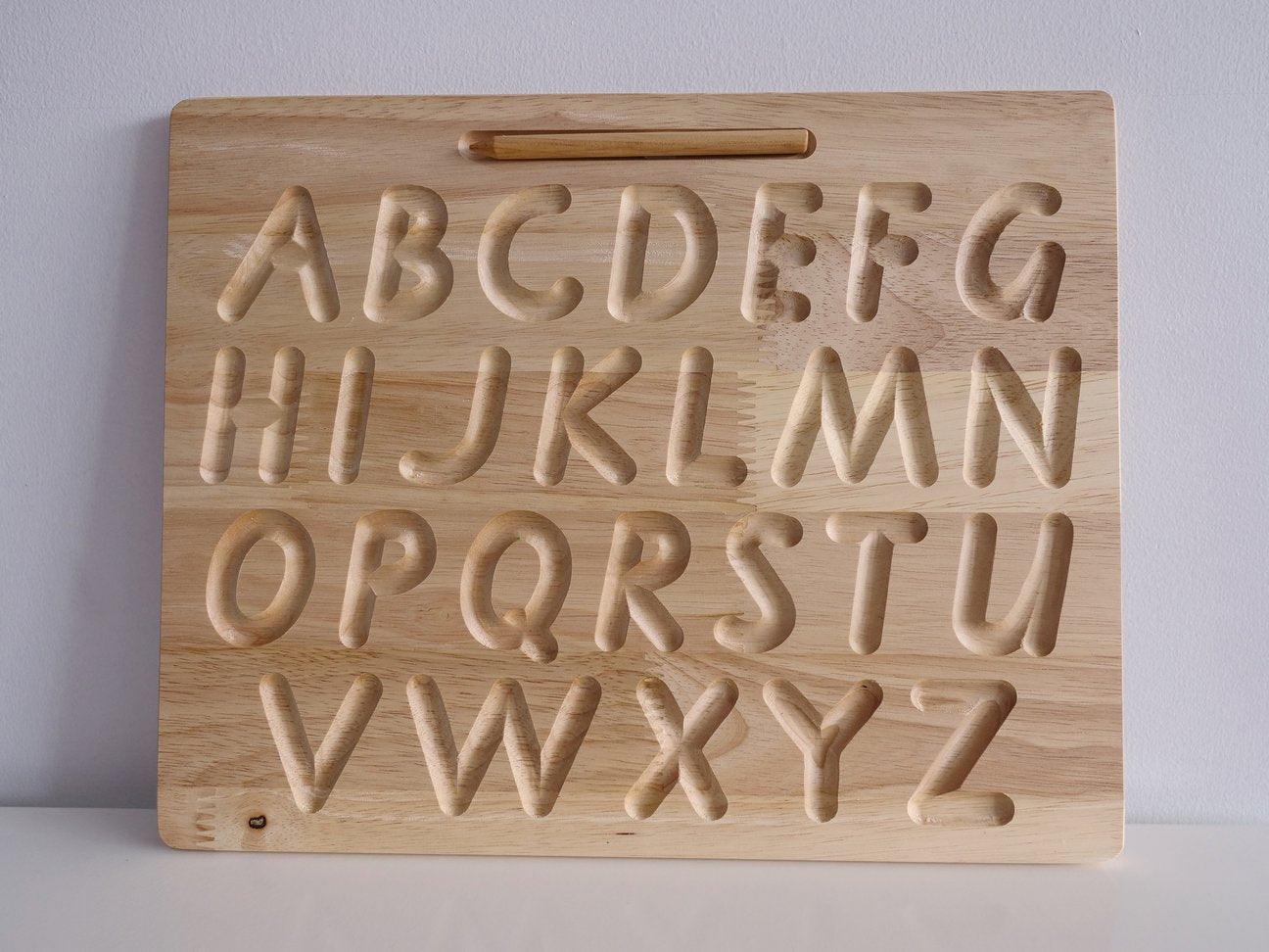 QToys Capital Letter Tracing Board 483 | The Nest Attachment Parenting Hub