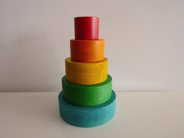 QToys Colored Nesting & Stacking Bowls 516 | The Nest Attachment Parenting Hub