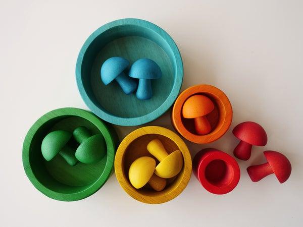 QToys Colored Nesting & Stacking Bowls 516 | The Nest Attachment Parenting Hub