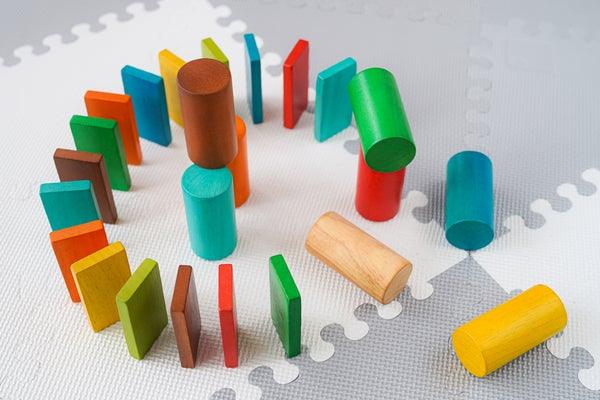 Qtoys Jumbo Natural Rainbow Blocks (86pcs) 480 | The Nest Attachment Parenting Hub