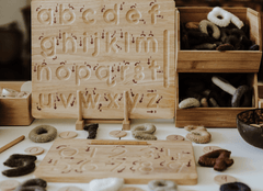 QToys Lowercase Letter Tracing Board 482 | The Nest Attachment Parenting Hub