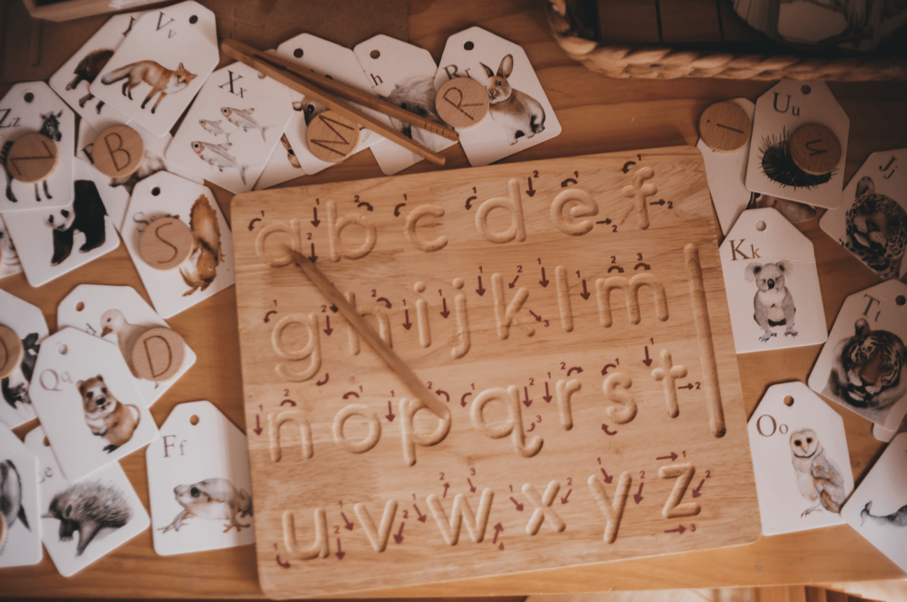 QToys Lowercase Letter Tracing Board 482 | The Nest Attachment Parenting Hub