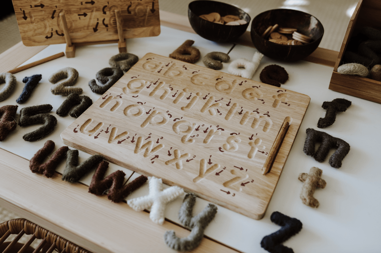 QToys Lowercase Letter Tracing Board 482 | The Nest Attachment Parenting Hub