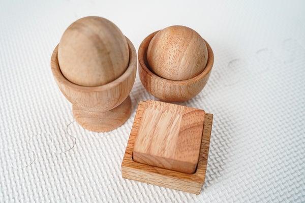 QToys Montessori Egg, Ball & Cube Set 654 | The Nest Attachment Parenting Hub