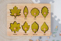 QToys Montessori Leaf Puzzle | The Nest Attachment Parenting Hub