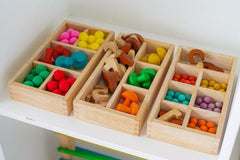 QToys Montessori Sorting Trays (set of 3) 829 | The Nest Attachment Parenting Hub