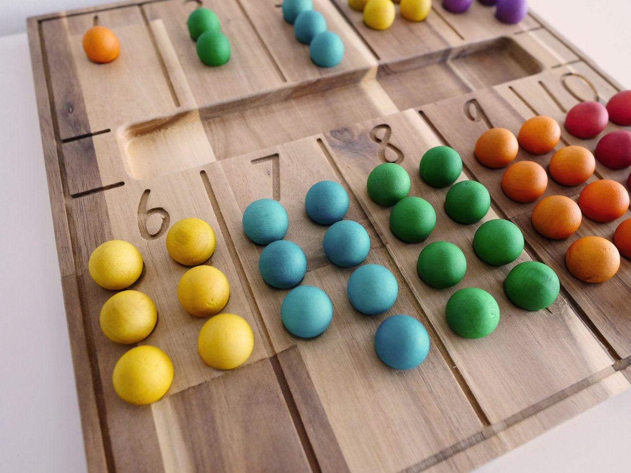 QToys Natural Counting Board 948 | The Nest Attachment Parenting Hub